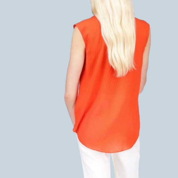 Michael Kors pinstripe crepe pleated top - Picture 9 of 9